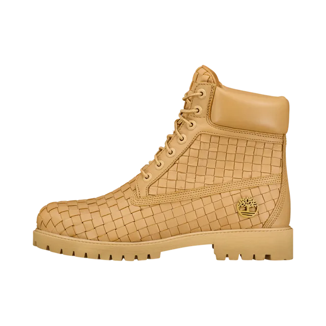 Timberland Shoes, Wheat Brown With White Crystal Embellishments And Black Collar