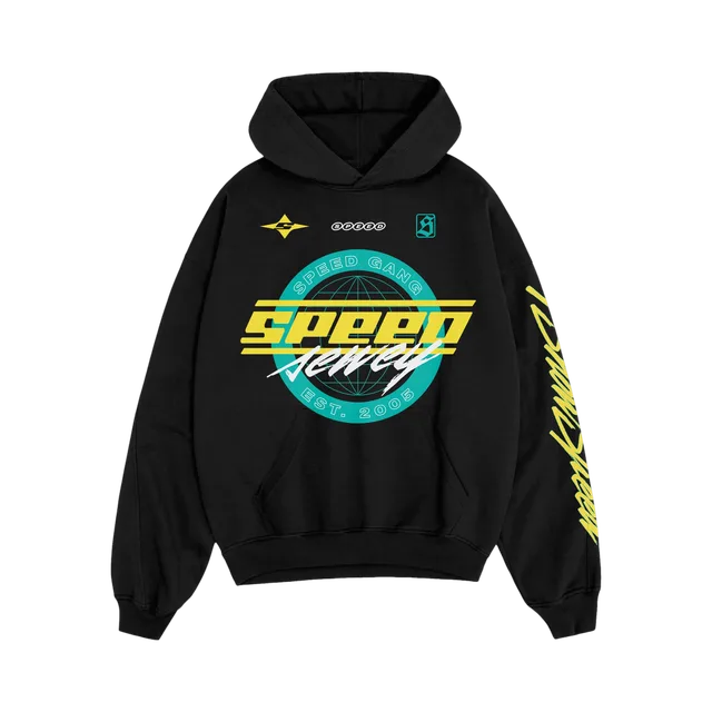 Black Hoodie, Black / Yellow / Red / White
