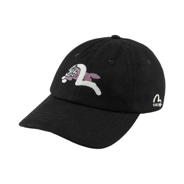Black With Pink And White Graphic Patch Cap, Black With Pink And White Graphic Patch