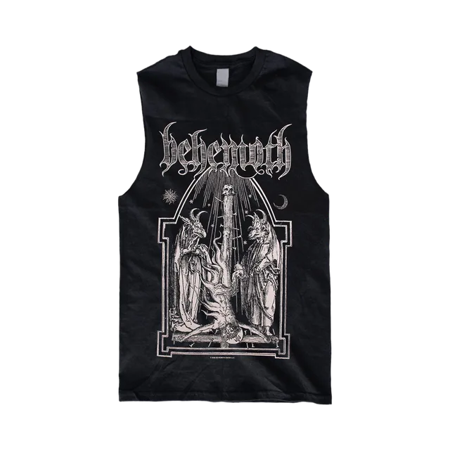 Black With White Graphics Tank-Top, Black With White Graphics