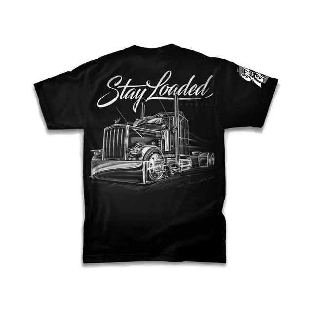 Black T-Shirt, Black / Yellow / Red / Blue / White