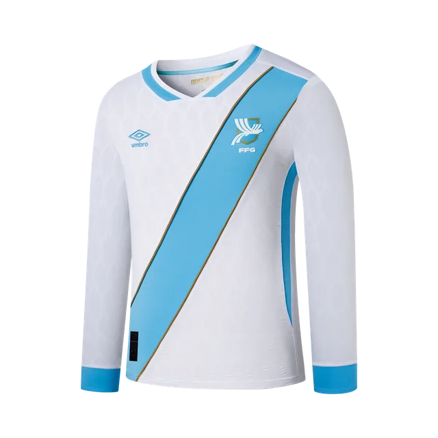 Umbro Long-Sleeve, White / Blue / Light Blue