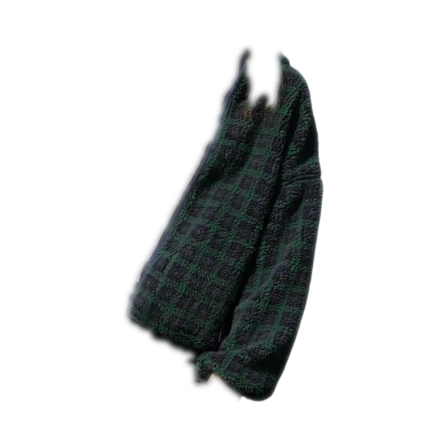 Green Jacket, Green / Navy / Red