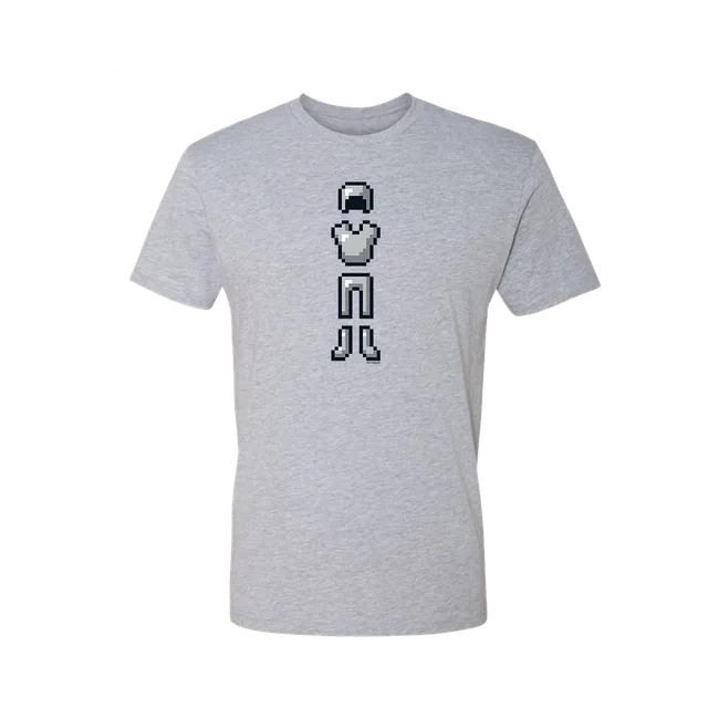 Minecraft T-Shirt, Charcoal Grey With White And Gold Accents