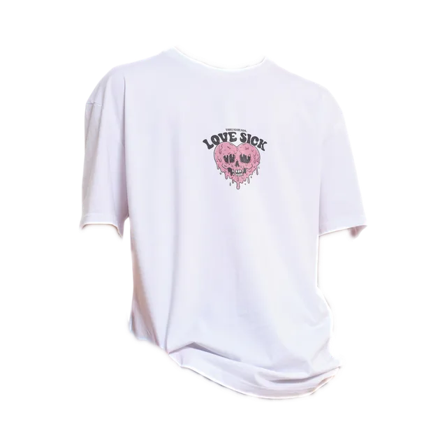 White T-Shirt in White / Black