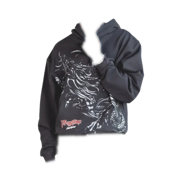 404 Hoodie, Black With Pink And Blue