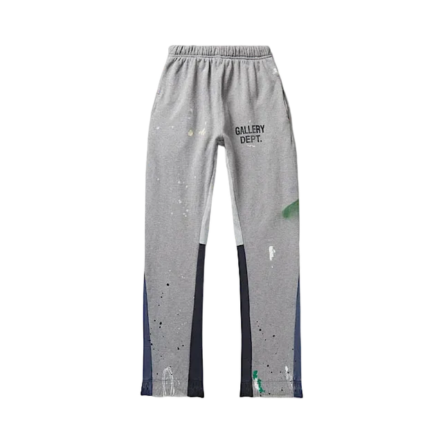 Gallery Dept. Paint Splatter Flared Sweatpants Grey, Grey / Black / White