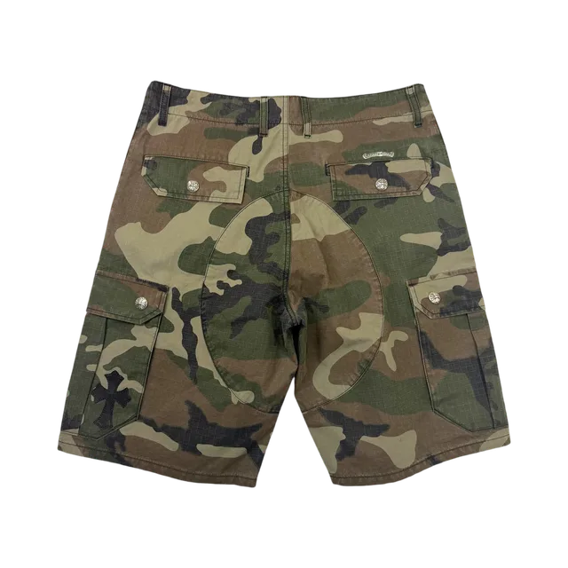 Chrome Hearts Shorts, Green / Brown / Beige (Camo)