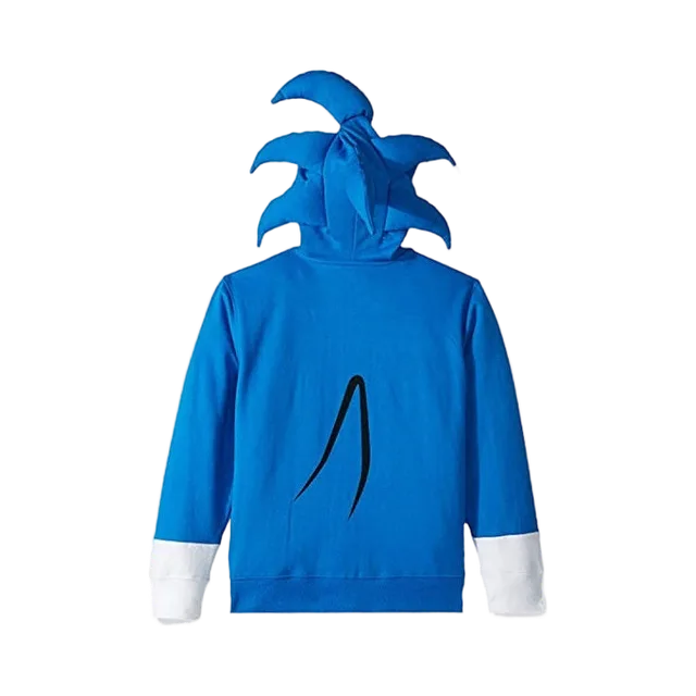 Blue Hoodie, Blue / Beige / White