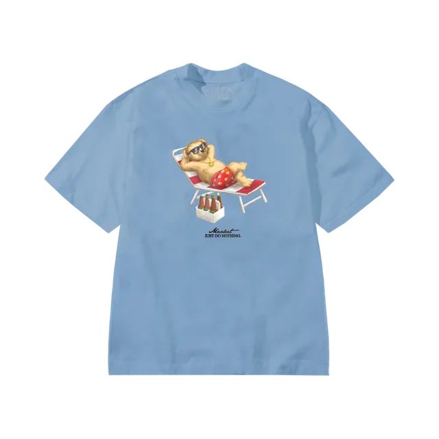 Light Blue T-Shirt, Light Blue / Red / White / Brown