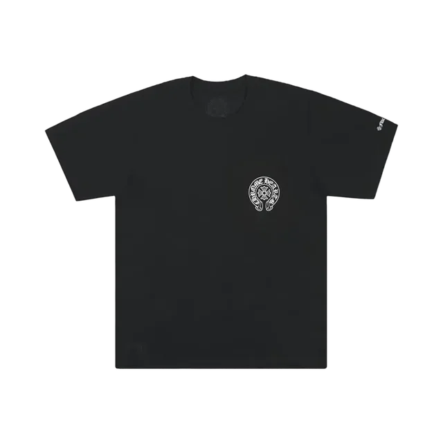 Chrome Hearts Horseshoe Logo Pocket T-Shirt 'black', Black / White