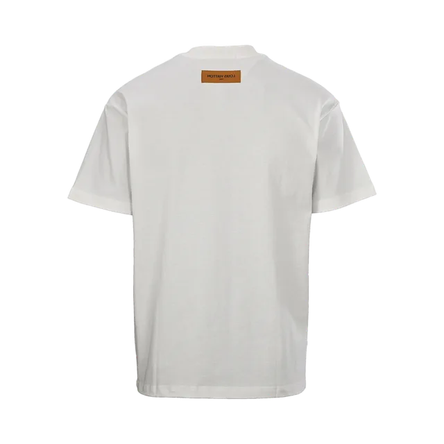 Louis Vuitton T-Shirt in White With Black Text